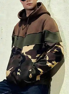 Nouveau design, sweat à capuche d'hiver personnalisé en molleton épais 400g, coupe oversize et carrée, 100% coton, pour homme - Product Image 4