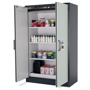 asecos Armadio per Materiali Pericolosi Ignifugo Select W-123-O, 3 Ripiani, Porte Grigie, One-Touch - Product Image 1