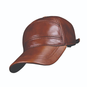 Gorras de Béisbol de Diseño Nuevo, Cuero Genuino, Hechas a Medida, Gorras de Béisbol de Cuero Negro Ajustadas, Servicio OEM a Precios Económicos - Product Image 1