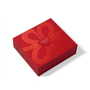 Boîte d'emballage rigide magnétique en papier rouge premium, impression personnalisée du logo, vente en gros, pour emballages cadeaux de la Saint-Valentin - Product Image 1