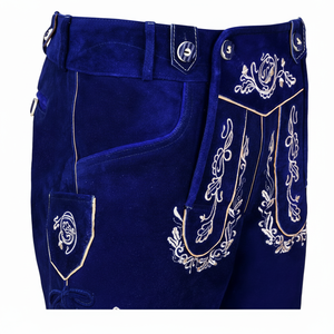 Lederhosen bavaroises sur mesure pour hommes, en cuir véritable, écologiques, respirantes, brodées, OEM, vente en gros, Oktoberfest allemand - Product Image 5