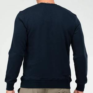 Prix de gros Sweatshirts pour hommes en coton mélangé Sweat-shirt uni à manches longues pour hommes avec logo personnalisé - Product Image 4