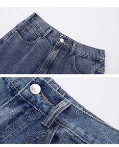 Pantalones vaqueros lavados 2025 para hombres y mujeres, aspecto informal, rectos, azules y negros, hasta el tobillo, pantalones vaqueros de lujo transpirables - Product Image 4