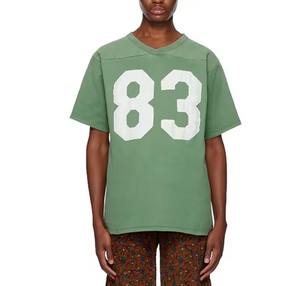 2025 Impresión logotipo personalizado cuello redondo de gran tamaño de manga corta hombres camisetas \ venta al por mayor entrenamiento hombro caído - Product Image 4