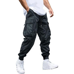 Vente chaude Logo Personnalisé Imprimé Hommes Cargo Noir Top Vente Hommes Pantalon téléchargé par Dress Sports - Product Image 1