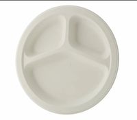 Assiettes de bagasse de canne à sucre biodégradables de 9 pouces de haute qualité, vaisselle jetable compostable écologique, fournisseur de gros