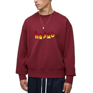 OEM/ODM 450GSM <b>Oversized</b> <b>men's</b> Sweatshirt Custom Printed logo Thick <b>Men's</b> Crewneck cotton <b>Fleece</b> <b>hoodies</b> & sweatshirt for <b>man</b> - Product Image 1