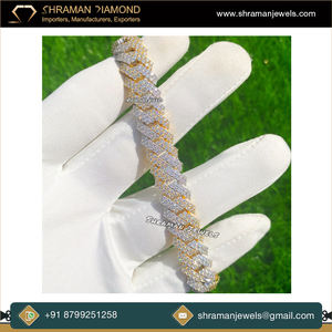 Pulsera Cubana de Diamantes Moissanite con Corte Brillante Redondo de 16.54 Quilates VVS1, Joyería Elegante y de Lujo de Primera Calidad - Product Image 6
