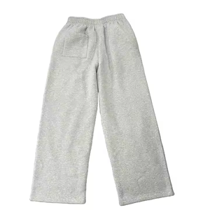 Sudaderas Jogger en blanco Pantalón de chándal de pierna ancha Pantalones holgados de algodón French Terry Pantalones bordados de pierna recta Flare pantalones de hombre lavados - Product Image 5