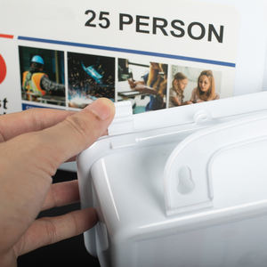 Famiglia professionale montato a parete In plastica Emprty Kit di pronto soccorso In scatola sul posto di lavoro medico con contenuto e appendiabiti - Product Image 2
