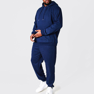 Sudaderas con capucha personalizadas de talla grande para hombre, pantalones para correr, conjunto de 2 piezas, chándal en blanco de algodón orgánico 100% de felpa francesa de alta calidad para hombre - Product Image 1