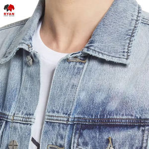 Veste en jean décontractée personnalisée Ryan Pro Gear pour hommes, fermeture à boutons, tissu respirant avec logo personnalisé ODM OEM - Product Image 3
