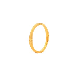 (Prix correspond uniquement au coût du travail) Bague de fiançailles et de mariage pour femme en or jaune 18K 22K 24K, 2,12g, bande fine et mince, Au916 - Product Image 4