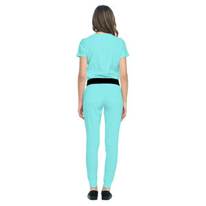 ชุดพยาบาลผ้าโพลีเอสเตอร์ผ้าคอตตอนแห้งเร็วชุดสีทึบล้างทำความสะอาดได้ใส่สบายดีไซน์แบบกำหนดเอง - Product Image 2