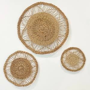 Ornement suspendu en herbe de mer, idées géniales pour la décoration de la pièce, art en raphia et en herbe de mer, décorations murales - Product Image 3