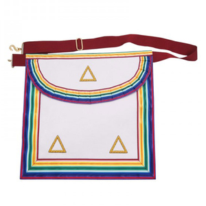 Hecho en fábrica Masonic Mark Regalia Dress Delantal Collar Set Cuero real con bordado a mano Custom UK Diseño masónico Chaleco - Product Image 5