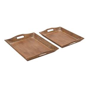 Plateau de service en bois lourd avec poignées durables pour les restaurants hôtels centres de villégiature ou les utilisations de service élégantes lors d'occasions festives - Product Image 4