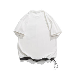 T-shirt uni surdimensionné de haute qualité, impression, broderie personnalisée vierge 100% coton pour hommes - Product Image 4