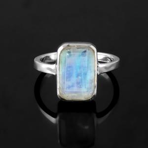 แหวนเงินสเตอร์ลิง925คลาสสิกแบบปรับได้แหวนโบโฮสำหรับผู้หญิงของขวัญวันเกิดครบรอบแหวนหมั้นแหวนชั้นดีสีรุ้ง - Product Image 5