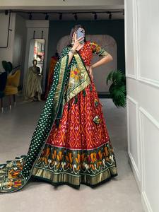 El último diseñador Georgette Doola Silk Printed Lehenga Choli de Fab Zone - Product Image 3