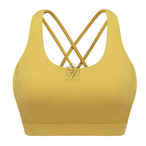 Women's High Support Crisscross <b>Strap</b> Sports <b>Bra</b>-Yoga Workout Breathable Quick Dry Eco-Friendly Seamless Soft Plus Lightweight - Product Image 1