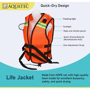 Gilet de sauvetage en filet HDPE avec mousse de haute qualité pour la dérive, excellente flottabilité et sécurité, séchage rapide - Product Image 2