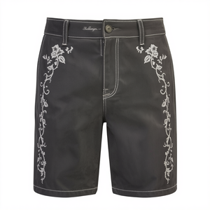 Pantalones Cortos de Cuero Tradicionales de Gamuza Premium, Hechos a Mano y Bordados, para Festivales, del Fabricante - Product Image 2