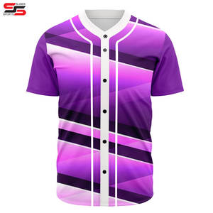 เสื้อเบสบอลสำหรับเยาวชนเสื้อทีมโพลีเอสเตอร์ระบายอากาศได้ดีมีกระดุมเต็มดีไซน์ตามสั่งสำหรับโรงเรียนและคลับ - Product Image 3