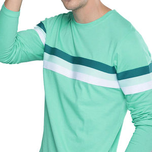 2025 nouveau gros hommes Gym entraînement à manches longues T-Shirt 100% coton séchage rapide coupe ample solide motif imprimé à manches longues hauts - Product Image 6