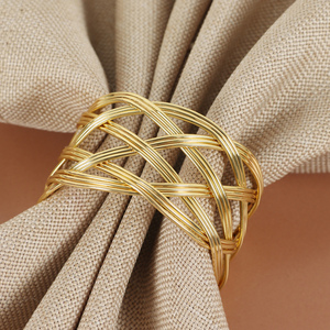 <b>Top</b> Sale Luxury Metal Gold Napkin Ring Stocked <b>Table</b> <b>Decor</b> for Restaurant <b>Wedding</b> Hotel Best Price! - Product Image 4
