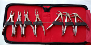 Kit de forceps d'extraction dentaire pour enfants, 7 pièces, pour incisives supérieures et inférieures, prémolaires, molaires, racines (pédiatrique), ergonomique, manuel, en acier inoxydable - Product Image 4