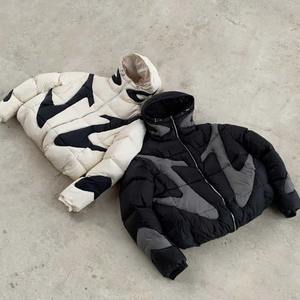 เสื้อแจ็คเก็ตแบบสวมหัวมีฮู้ดผ้าคอตตอน100% ซักได้สำหรับผู้ชายเสื้อโค้ทแบบมีซิปเสื้อกันลมปักสำหรับใส่กลางแจ้ง - Product Image 5