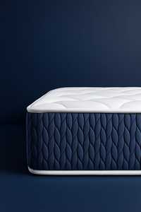 White Soft Mattress with Blue Quilted Threaded Sides Top and Bottom Comfort Sleep - Product Image 4