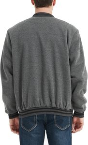 Wholesale Lightweight Men's <b>Plus</b> <b>Size</b> Custom Varsity <b>Jackets</b> Canvas Stand Collar Front Logo Customizable OEM Winter - Product Image 2