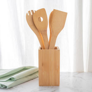 Hand <b>crafted</b> bamboo spatula easy to grip spatulas bio-compost <b>kitchen</b> cooking tools for non-stick <b>cookware</b> - Product Image 2