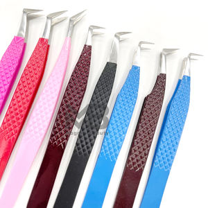 แหนบขนตาปลอมสำหรับต่อขนตาปลอมปลายแบบกำหนดเองและแหนบสี - Product Image 3