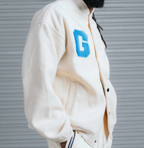 ผู้ชาย Colourblocked พิมพ์เย็บปักถักร้อย Chenille โลโก้ Letterman ผ้าฝ้ายอินทรีย์ขั้นพื้นฐานตัวแทนแจ็คเก็ตผู้ผลิต - Product Image 6