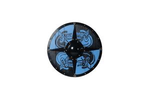 Escudo de Madera de los Vikingos en MDF de 12 mm, Tamaño de 24 Pulgadas, Pintado a Mano con Placas de Hierro y Boosh en Acabado Negro Antiguo - Product Image 2