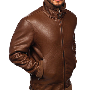 แจ็กเก็ตหนัง PU ของผู้ชายสีทึบใหม่, แจ็กเก็ตหนังสำหรับนักขี่จักรยานเลือกได้หลากสี - Product Image 4
