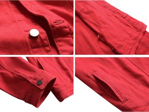 แจ็คเก็ตยีนส์ผู้ชายสไตล์วินเทจปักลายใหม่ทันสมัย ระบายอากาศได้ดี ผ้าฝ้าย 100% ไซส์ใหญ่ ติดกระดุมด้านหน้า ดีไซน์กระเป๋าแบบขาด - Product Image 3