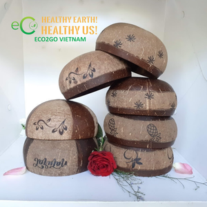 Tazón y cuchara de coco Natural ecológico, tazón de cáscara de coco/tazones para mezclar frutas, ensaladas y batidos/tazón redondo de coco - Product Image 3