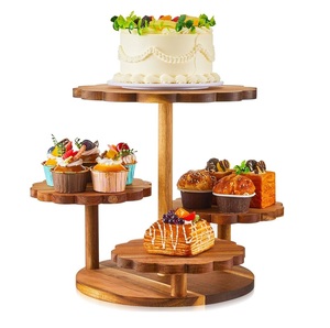 ขาตั้งเค้กไม้มะม่วงขายดีประจำปี 2024 จานเค้กไม้พิมพ์ลายเคลือบ สำหรับใช้ในบ้านและงานแต่งงาน มีจำหน่ายในราคาที่ดีที่สุด - Product Image 4