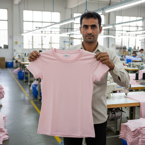 Essentials Slim-Fit Camiseta de manga corta con cuello redondo para mujer Camiseta informal clásica Transpirable Cómodo para el logotipo de verano - Product Image 4