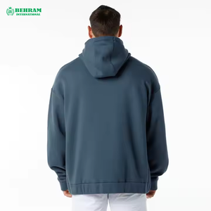 Sweat-shirt à capuche zippé avec poches kangourou, écologique, hiver, 100% coton molletonné, confortable, pas cher, bonne qualité, pour homme - Product Image 5