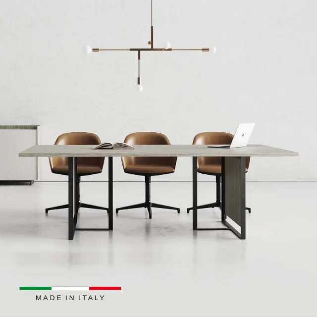 Tabela de reuniões, design italiano de alta qualidade, tabela de reuniões para móveis de escritório, mesa de sala de reunião