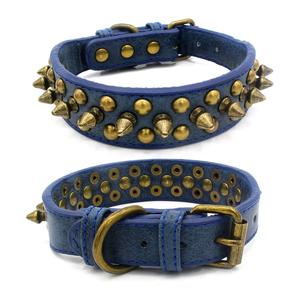 Venta al por mayor nuevo diseñador Fiver Colors Dog Bite tachonado collares Golden Spiked Dog Pet <span class=keywords><strong>Collar</strong></span> para perros medianos y grandes - Product Image 5