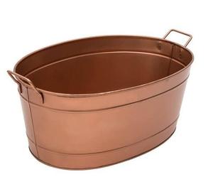 Decoración de fiesta de forma grande, bañera de cerveza de cobre y acero, vajilla de acero inoxidable, bañera de hielo decorativa para botellas de cerveza - Product Image 1