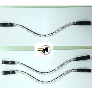 Bandeau de tête en cuir plat et fin, vide pour chaîne de tasses, avec bouton-pression sur boucle pour cristaux DIY, à dégagement rapide, équestre - Product Image 5