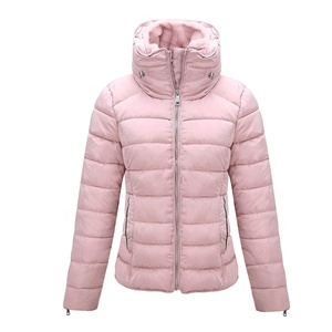 Chaqueta de invierno personalizada de algodón con burbujas ecológica impermeable acolchada de tejido ligero para mujer - Product Image 1
