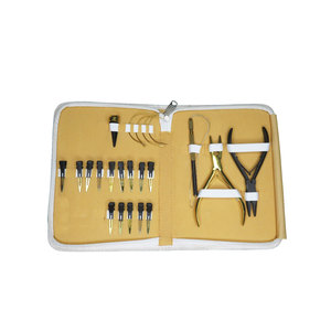 Kit d'outils d'extension de cheveux de haute qualité Kit d'outils d'extension de cheveux en acier inoxydable professionnel pince pour outils Micro anneau - Product Image 6